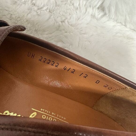 Salvatore Ferragamo Men\'s Brown Leather Tassel Fashion Dress Loafer Size 12D main image 6